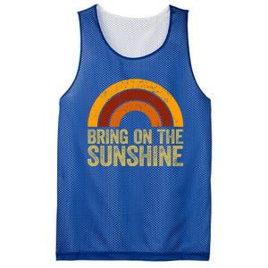 Bring On The Sunshine Gift Rainbow Retro Sunshine Meaningful Gift Mesh Reversible Basketball Jersey Tank