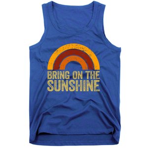 Bring On The Sunshine Gift Rainbow Retro Sunshine Meaningful Gift Tank Top