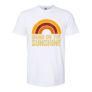 Bring On The Sunshine Gift Rainbow Retro Sunshine Meaningful Gift Softstyle CVC T-Shirt