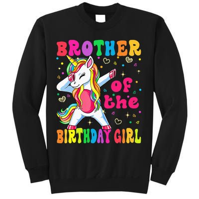 Brother of the Birthday Princess Dabbing Unicorn Sweatshirt