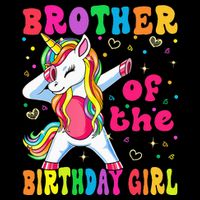 Brother of the Birthday Princess Dabbing Unicorn Button