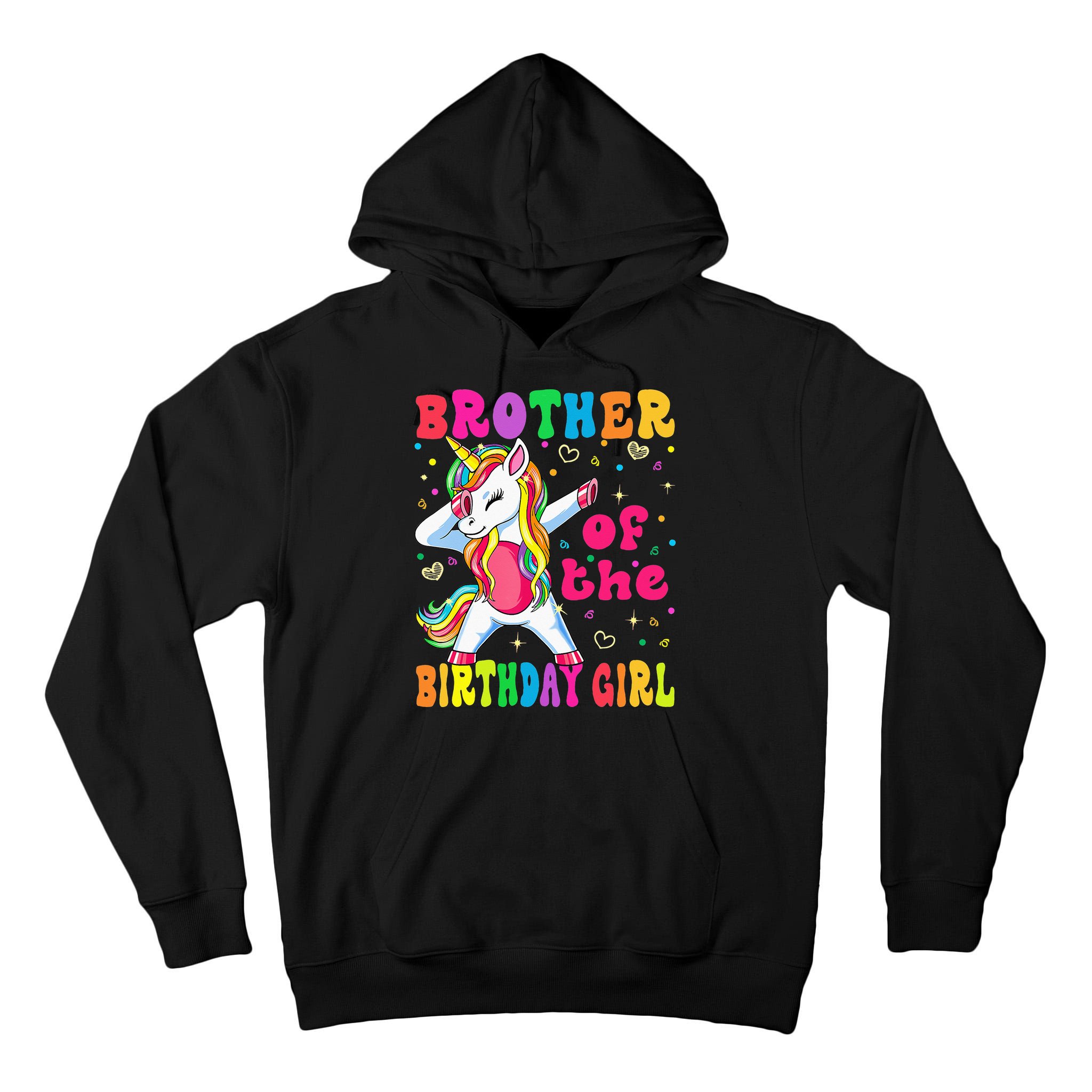 Brother of the Birthday Princess Dabbing Unicorn Tall Hoodie