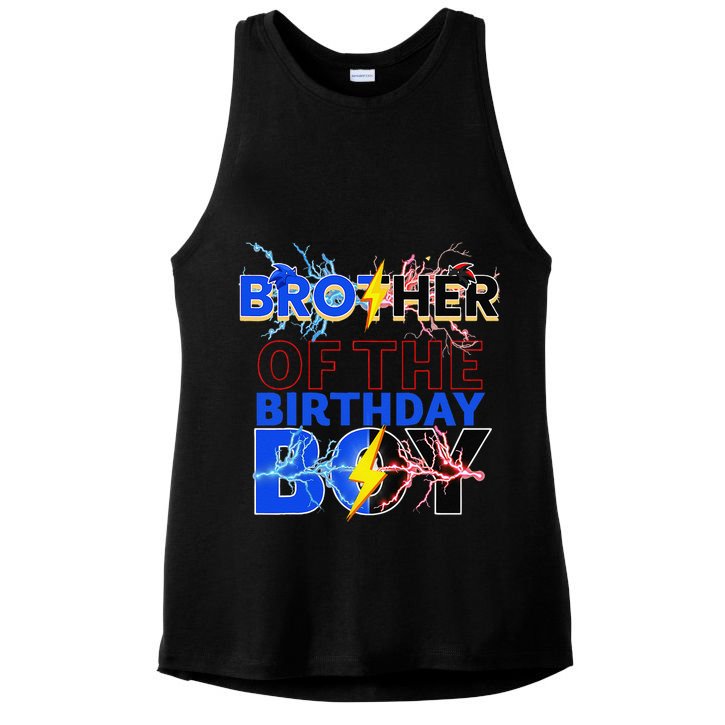 Brother Of The Birthday Hedgehog Family Party Decoration Ladies PosiCharge Tri-Blend Wicking Tank