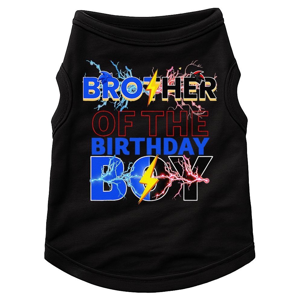 Brother Of The Birthday Hedgehog Family Party Decoration Doggie Tank