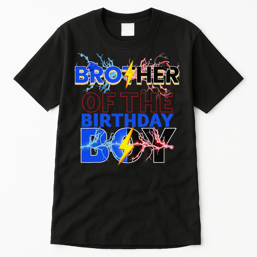 Brother Of The Birthday Hedgehog Family Party Decoration Tall T-Shirt