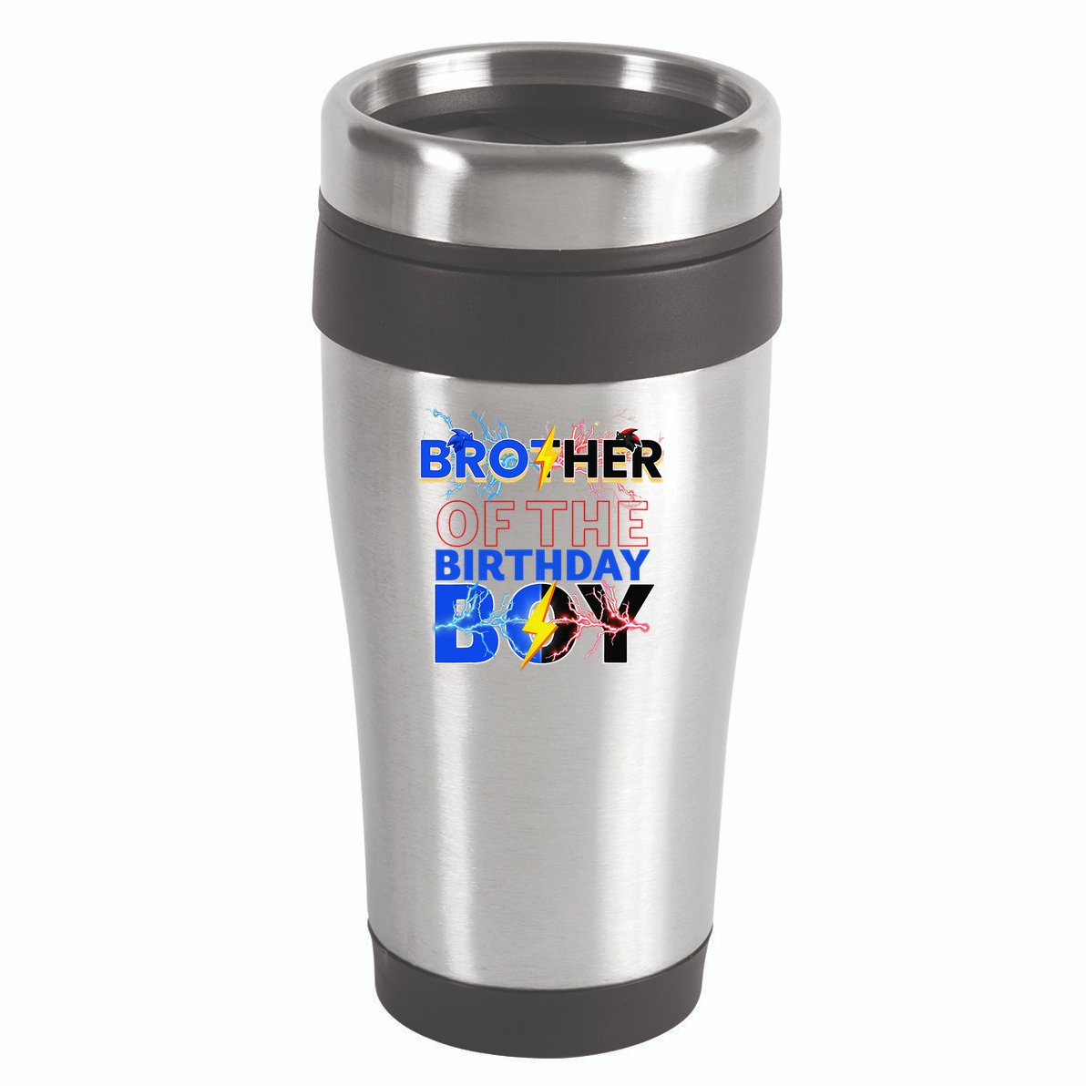 Brother Of The Birthday Hedgehog Family Party Decoration 16oz Travel Tumbler