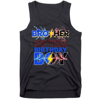 Brother Of The Birthday Hedgehog Family Party Decoration Tank Top