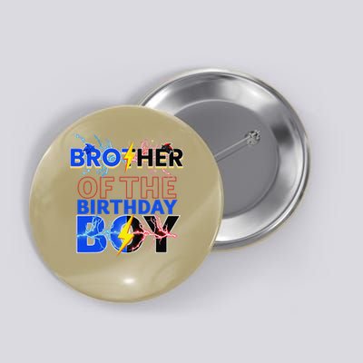 Brother Of The Birthday Hedgehog Family Party Decoration Button