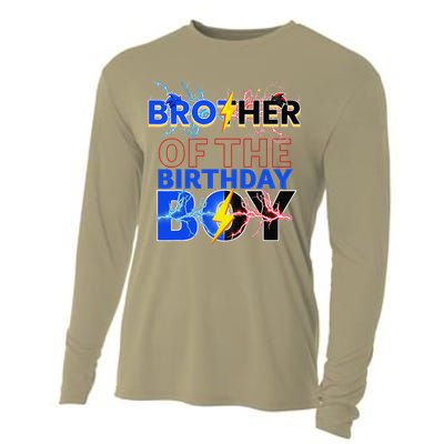 Brother Of The Birthday Hedgehog Family Party Decoration Cooling Performance Long Sleeve Crew