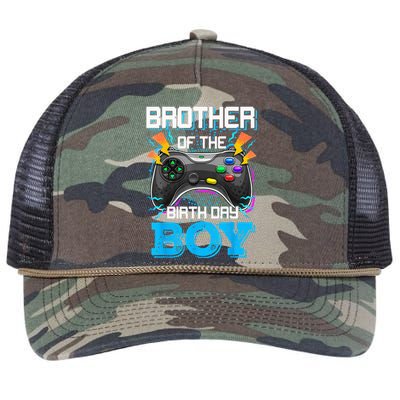 Brother Of The Birthday Boy Happy Birthday Video Game Retro Rope Trucker Hat Cap