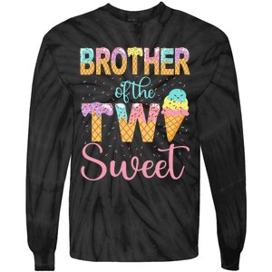 Brother of the Two Sweet Birthday Ice Cream 2nd Tie-Dye Long Sleeve Shirt