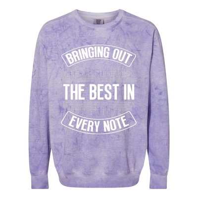 Bringing Out The Best In Every Note Sound Engineer Colorblast Crewneck Sweatshirt