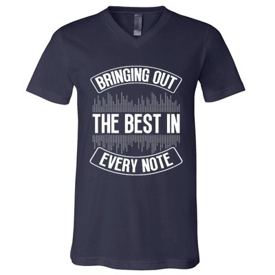 Bringing Out The Best In Every Note Sound Engineer V-Neck T-Shirt