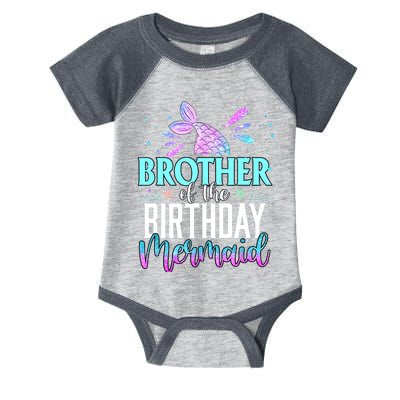 Brother Of The Birthday Mermaid Funny Matching Family Party Infant Baby Jersey Bodysuit