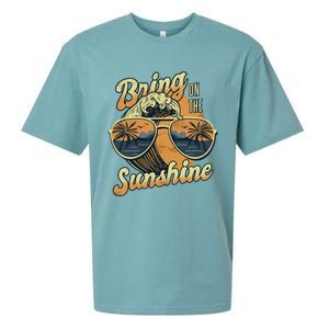 Bring On The Sunshine Summer Sun Beach Waves Gift Sueded Cloud Jersey T-Shirt