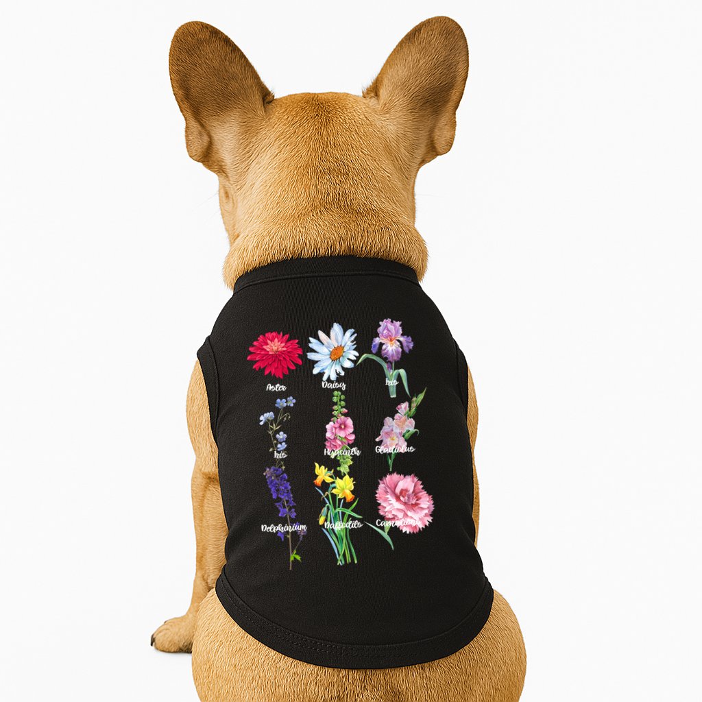 Botanical Floral Flowers Doggie Tank