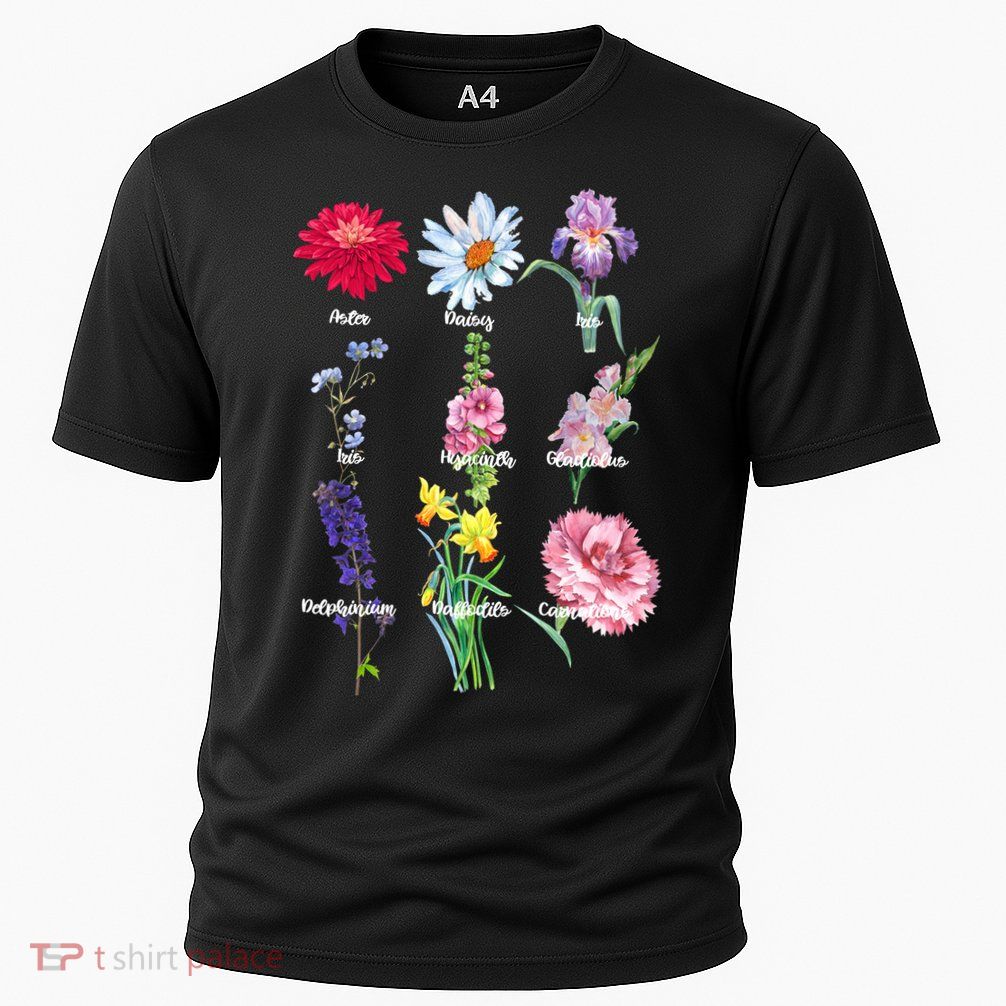 Botanical Floral Flowers Cooling Performance Crew T-Shirt