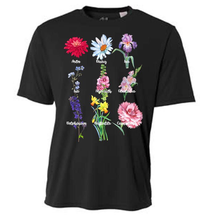 Botanical Floral Flowers Cooling Performance Crew T-Shirt