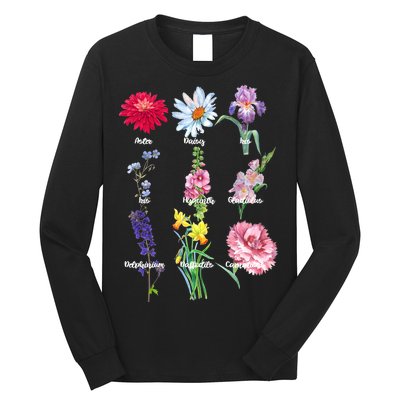 Botanical Floral Flowers Long Sleeve Shirt