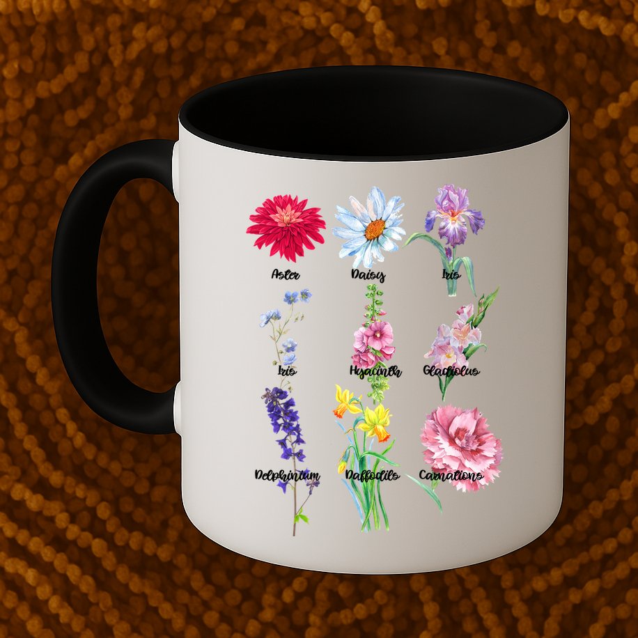 Botanical Floral Flowers Mug