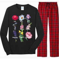 Botanical Floral Flowers Long Sleeve Pajama Set