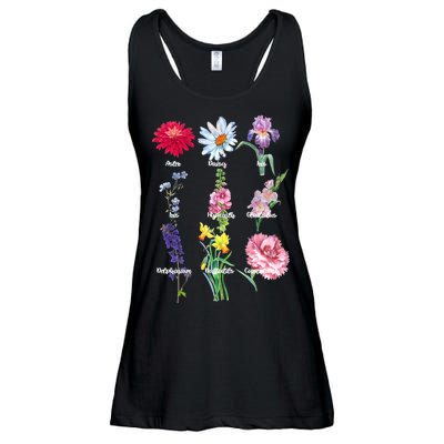 Botanical Floral Flowers Ladies Essential Flowy Tank