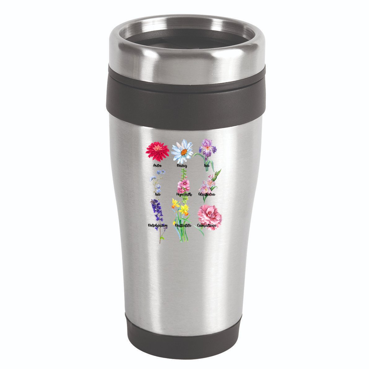 Botanical Floral Flowers 16oz Travel Tumbler