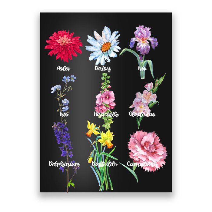 Botanical Floral Flowers Poster