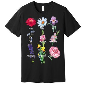 Botanical Floral Flowers Premium T-Shirt