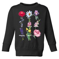 Botanical Floral Flowers Toddler Sweatshirt