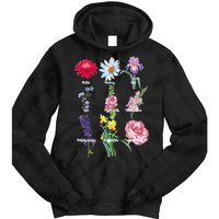 Botanical Floral Flowers Tie Dye Hoodie