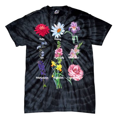 Botanical Floral Flowers Tie-Dye T-Shirt