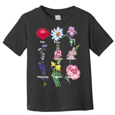 Botanical Floral Flowers Toddler T-Shirt