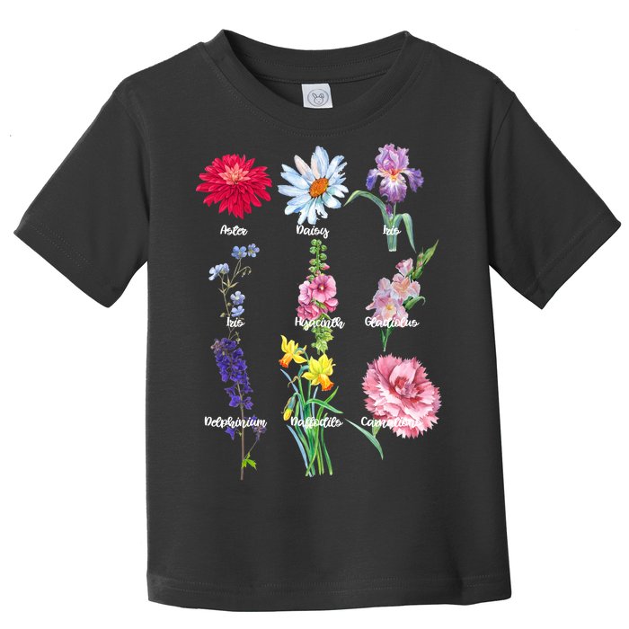 Botanical Floral Flowers Toddler T-Shirt