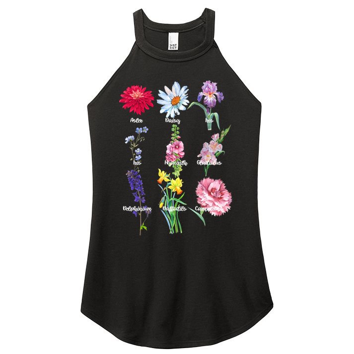 Botanical Floral Flowers Women's Perfect Tri Rocker Tank