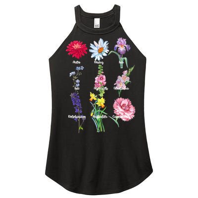 Botanical Floral Flowers Women's Perfect Tri Rocker Tank