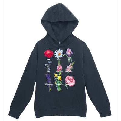 Botanical Floral Flowers Urban Pullover Hoodie