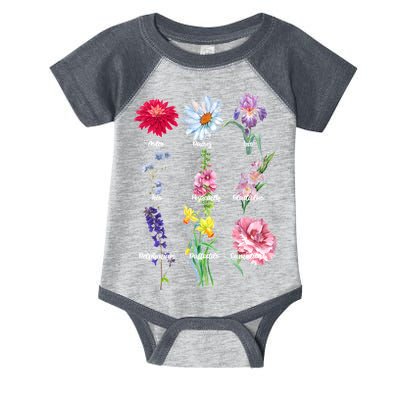 Botanical Floral Flowers Infant Baby Jersey Bodysuit