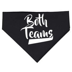 Both Teams Funny Gay Bisexual Equality USA-Made Doggie Bandana