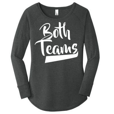 Both Teams Funny Gay Bisexual Equality Women's Perfect Tri Tunic Long Sleeve Shirt