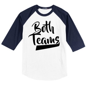 Both Teams Funny Gay Bisexual Equality Baseball Sleeve Shirt