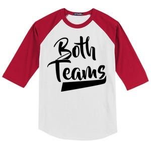 Both Teams Funny Gay Bisexual Equality Kids Colorblock Raglan Jersey