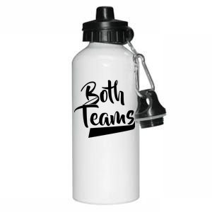 Both Teams Funny Gay Bisexual Equality Aluminum Water Bottle