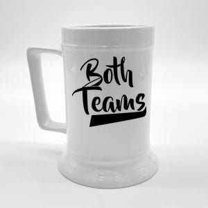 Both Teams Funny Gay Bisexual Equality Beer Stein