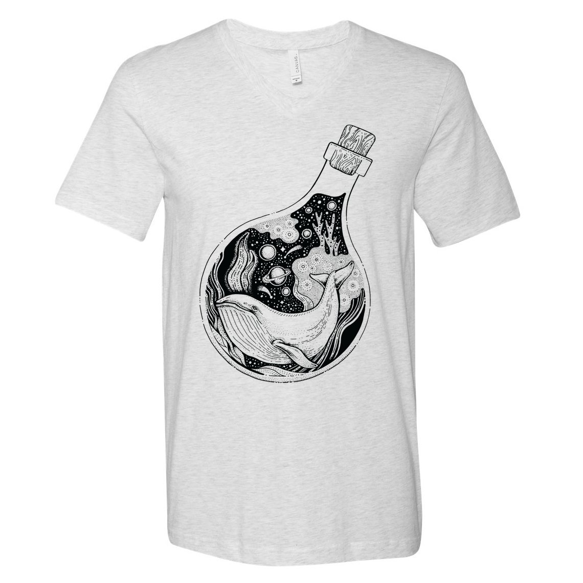 Bottled Whale V-Neck T-Shirt