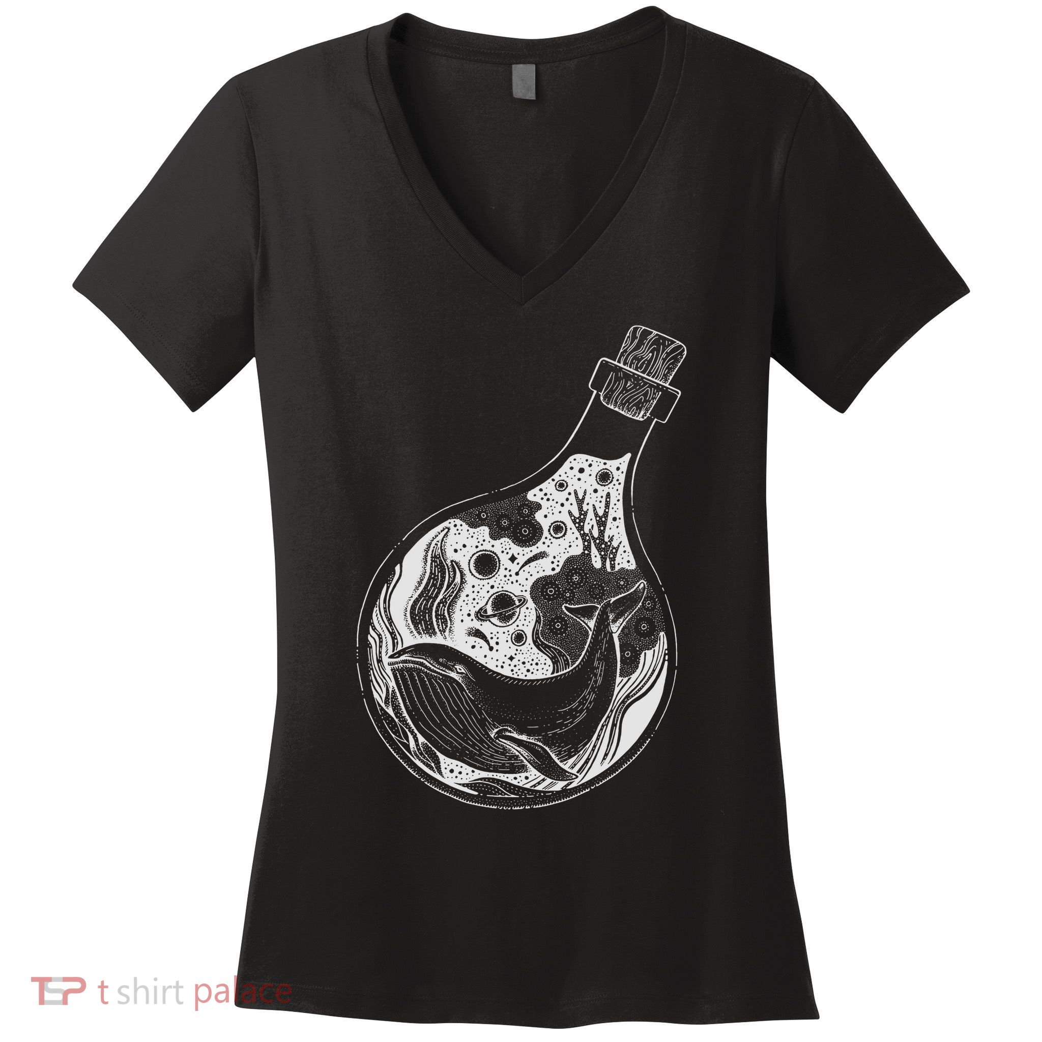 Bottled Whale Women's V-Neck T-Shirt