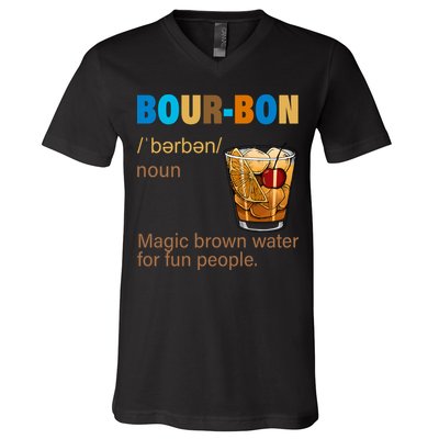 Bourbon Magic Brown Water For Fun People V-Neck T-Shirt