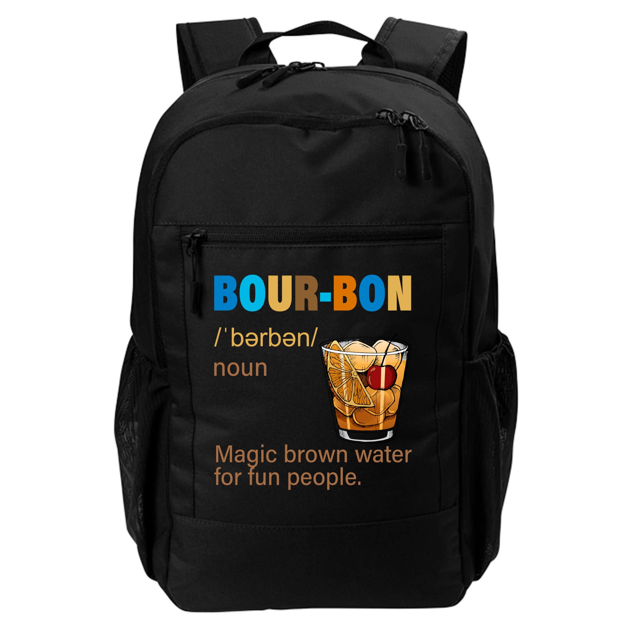 Bourbon Magic Brown Water For Fun People Backpack