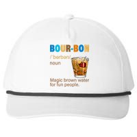 Bourbon Magic Brown Water For Fun People Snapback Five-Panel Rope Hat