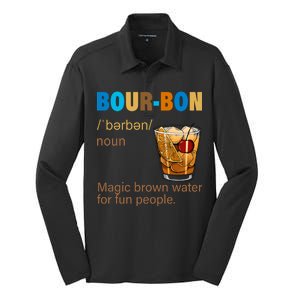 Bourbon Magic Brown Water For Fun People Silk Touch Performance Long Sleeve Polo